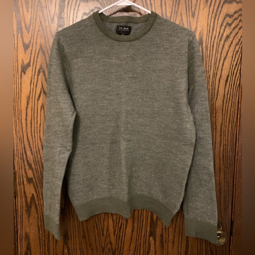 MOVING SALE | New The Tie Bar 100% Wool Green Men’s Crewneck Sweater, Size XL
